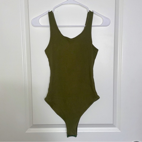 Lace Front Rib Bodysuit - Picture 2 of 2